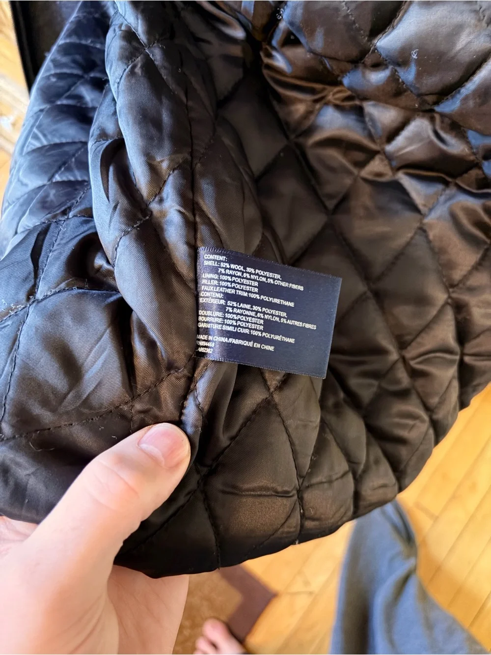 Nautica black Wool Toggle Peacoat with Hood